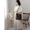 VITAFELICE Damen 3-Fächer Quadratische Schultertasche inb-10104p (Schokolade)