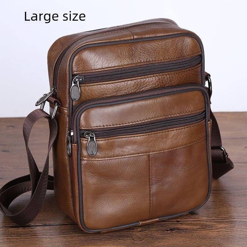 Men's genuine leather shoulder bag messenger bag