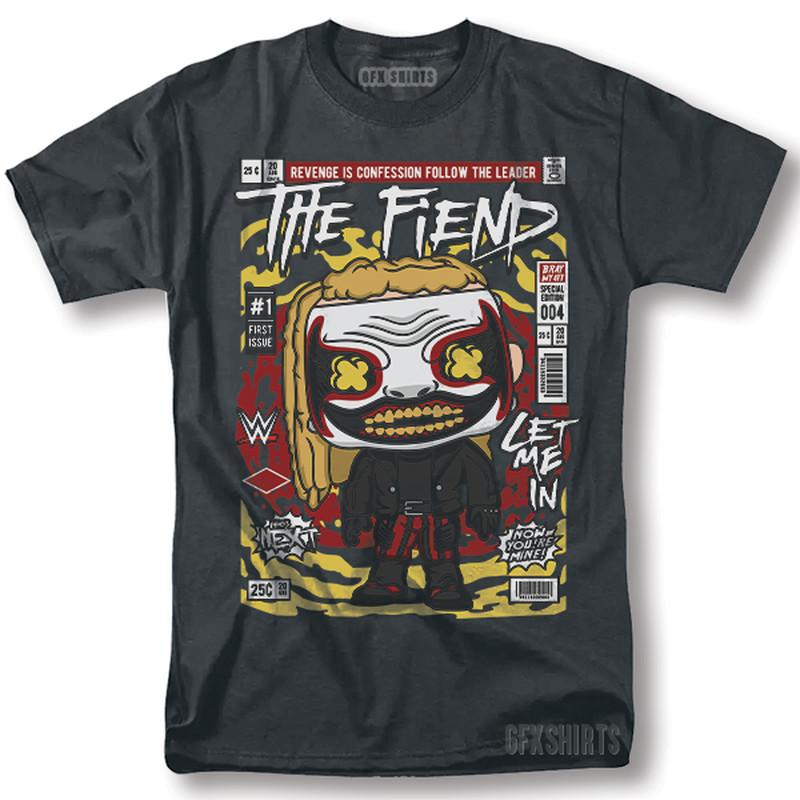 Bray Wyatt Funko T-shirt The Fiend Let Me In Wrestlemania Design Grafico T-shirt