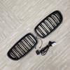 Car Double Line Front Luminous Grille Led Light Racing Grille For BMW 5 Series F10 F11 F18 2010-2017 ABS Black Body Kits Tuning