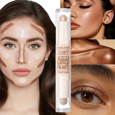 Highlighter Stick Gesicht Concealer Stick Natürlicher Schimmer Bronzer Highlighter Puder Aufhellender Teint Kontur Nase Schatten Concealer