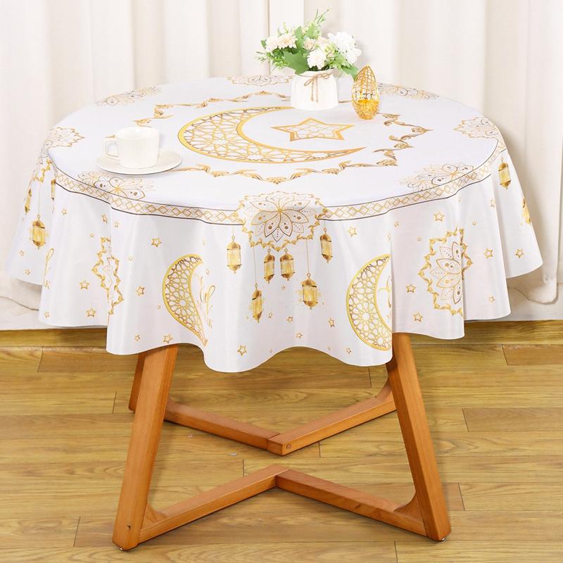 Eid Mubarak Tablecloth Ramadan Table Cover Ramadan Kareem Decoration for Home 2026 Islamic Muslim Party Suppies Eid Al Adha Gift
