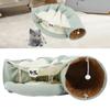 Multi?Functional Cat Tunnel Bed Foldable Detachable Cat Pet Tunnel with Cushion Toy