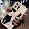 Animal Black Cute Cat Phone Case For iphone Apple 17 AIR 16 16E 11 12 13 14 15 XR Plus Pro Max Silicone Case Funda Shell Cover