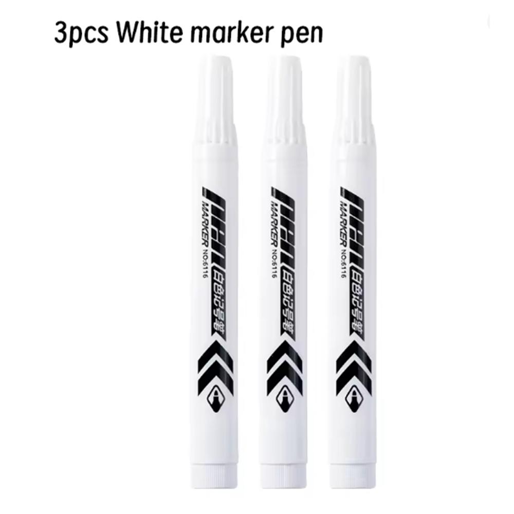 1/6 Pcs White Marker Paint Pens Waterproof Rubber Permanent Marker Pen Car Tyre Tread Environmental Tire Painting Dot Markers