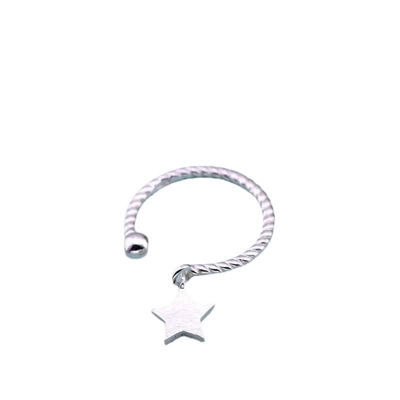 Süßer Engelsflügel Stern Ring: Stilvoller zu öffnender Indexfingerring für Damen