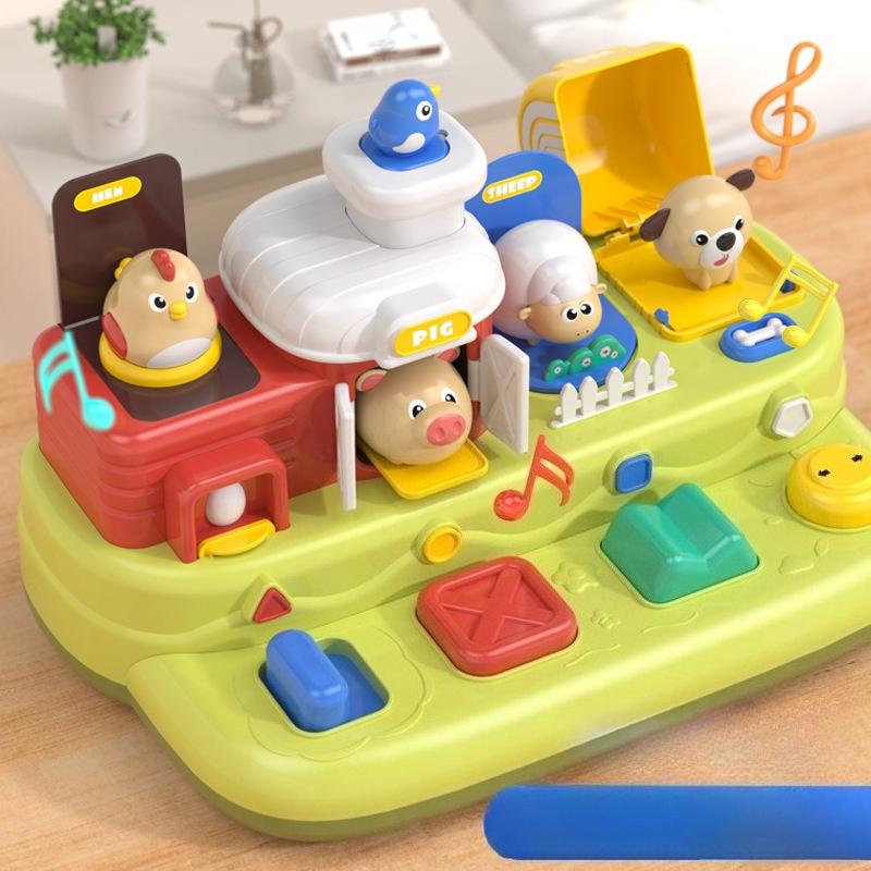 Kids Vocal Farm Music Hide and Seek Popup Montessori Early Education Exercise  Intellectual Development Toys Birthday Present