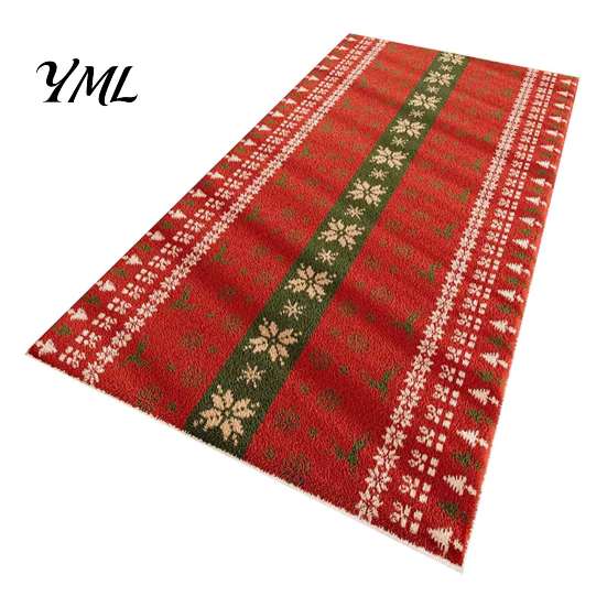 Holiday Area Rug for Living Room Christmas Bedroom Rug, Soft Imitation Cashmere Non-Slip Washable Festive Easy Care Floor Runner Entryway, Room,