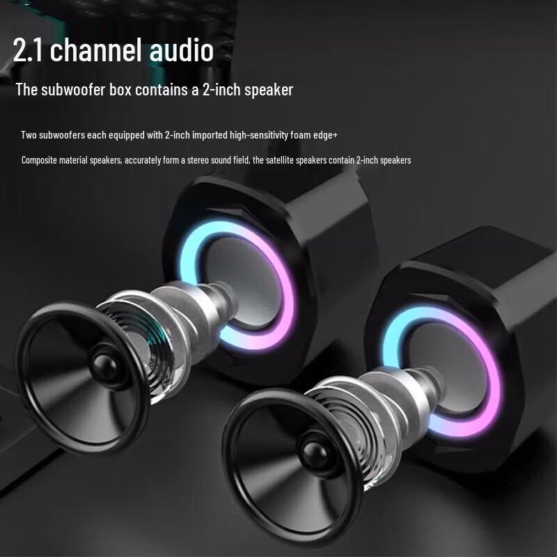 SainTronic H2 2.1 Channel Multimedia Desktop Speakers CN Plug (adapter Included)