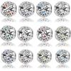 New 925 Silver Charms Colored Zircon Twelve Months Beads Pendant Bracelets Necklaces Womens DIY Jewelry Gift
