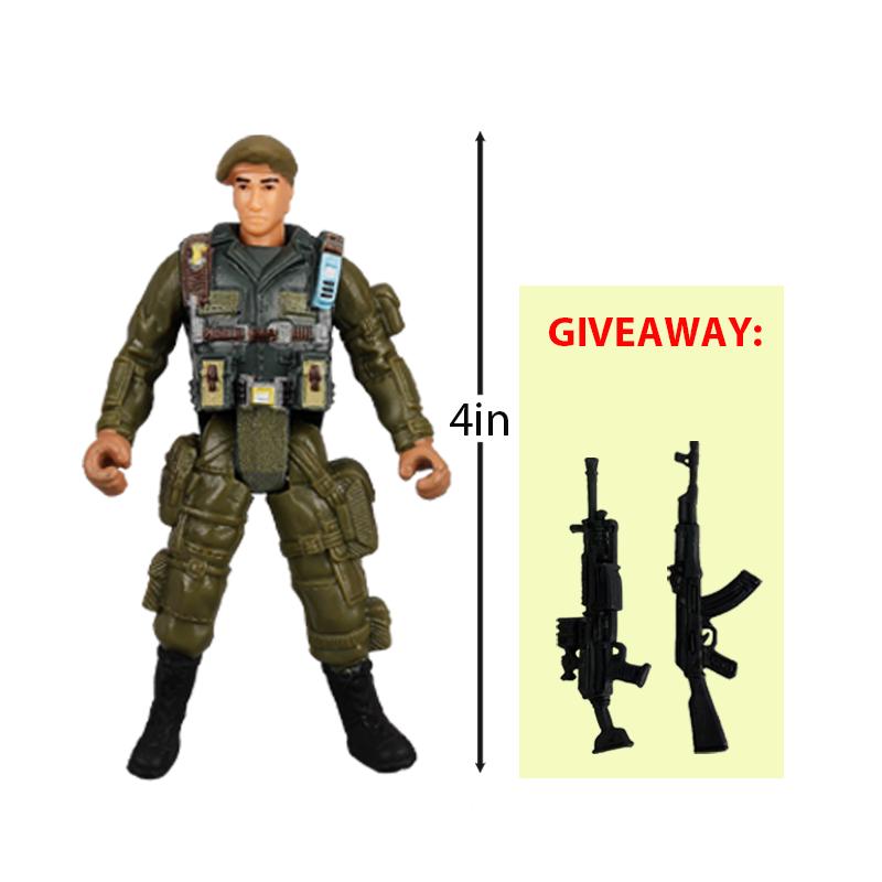 10cm Warrior Elite Force Army Police Military Snow Navy Soldier Action Figure Toy Terrorist SWAT Team Figuras for Children Gift