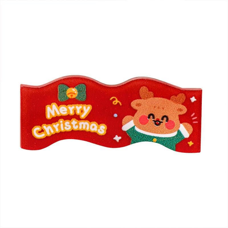 Kids' Cute Santa Claus Cartoon Acrylic Hair Clips - Christmas Candy Bangs Clips Gift