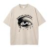 Herrenmode Bedrucktes Retro Gewaschenes T-Shirt 2026 Neue Ankunft Bedruckter Rundhals Kurzarm Sommerurlaub Reise Lässiges Oberteil
