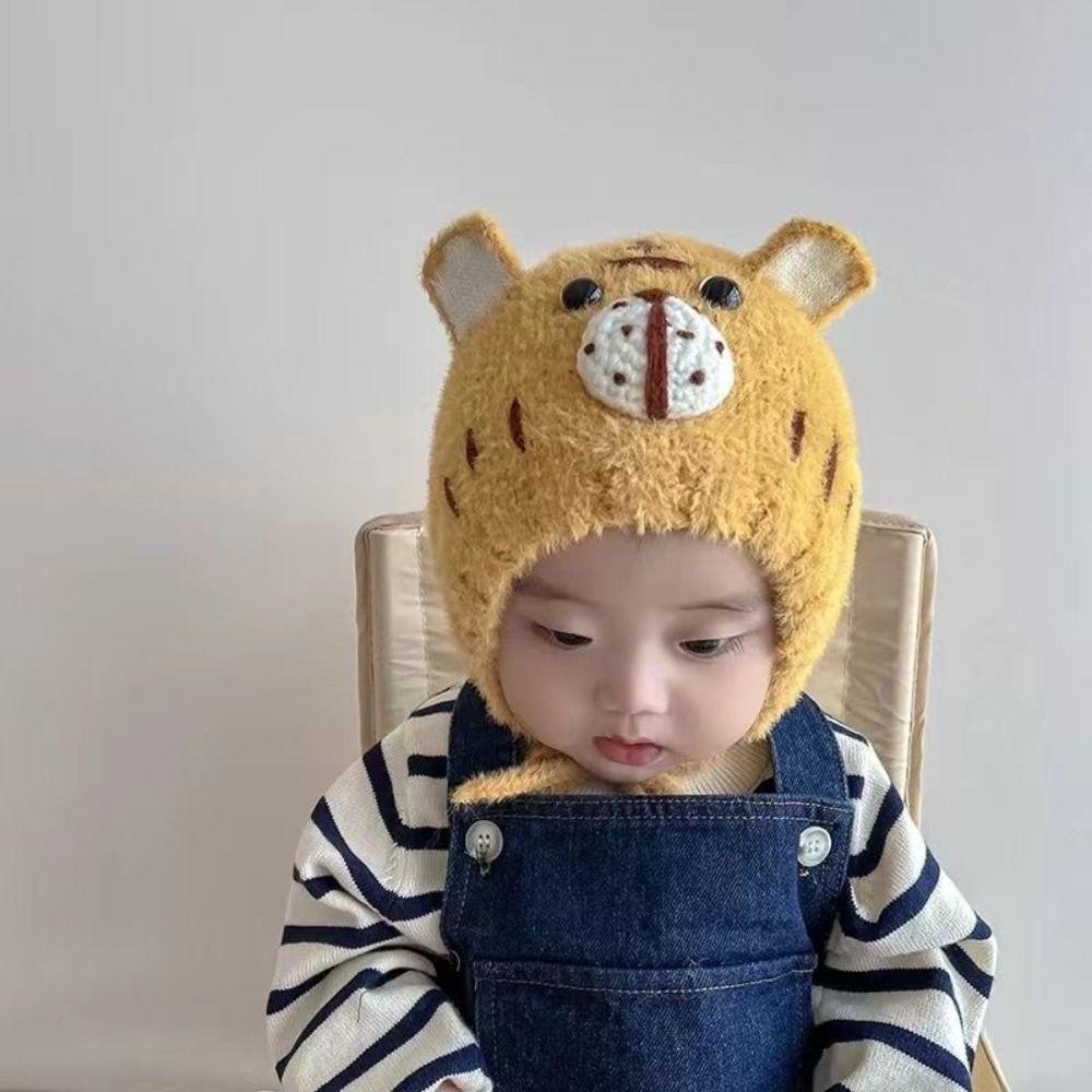 Korea Style Winter Plush Baby Bunny Hat Cartoon Ears Soft Baby Bonnet Cap  Kids Toddler