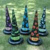 5pcs Halloween Inflatable Witch Hat Ring Toss Game Halloween Party Indoor Outdoor Decor Supplies Family Games Kids Favors Toys