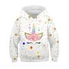 Autumn Child Cartoon Unicorn Hoodies Boys' Coat Girls 3D Print Casual Long Sleeve Children's Sweatshirt Kids' Loose Top