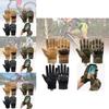 Tactical Black Half Finger Gloves For Outdoor Sports Durable Anti-slip Protection For Cycling And Fitness