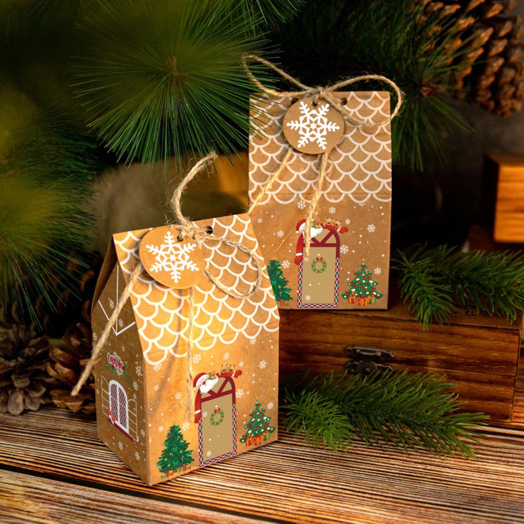24-Pack DIY Christmas Gingerbread House Candy Boxes - Festive, Unassembled Gift Boxes For Holiday Treats And Crafts