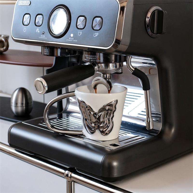 1Stk 320Ml Original Design Großer Henkel Silberne Schleife Tasse Kaffeetasse Großes Ohr Henkel Design Tasse Geeignet für Heimdekoration Heim Tägliches Trinken