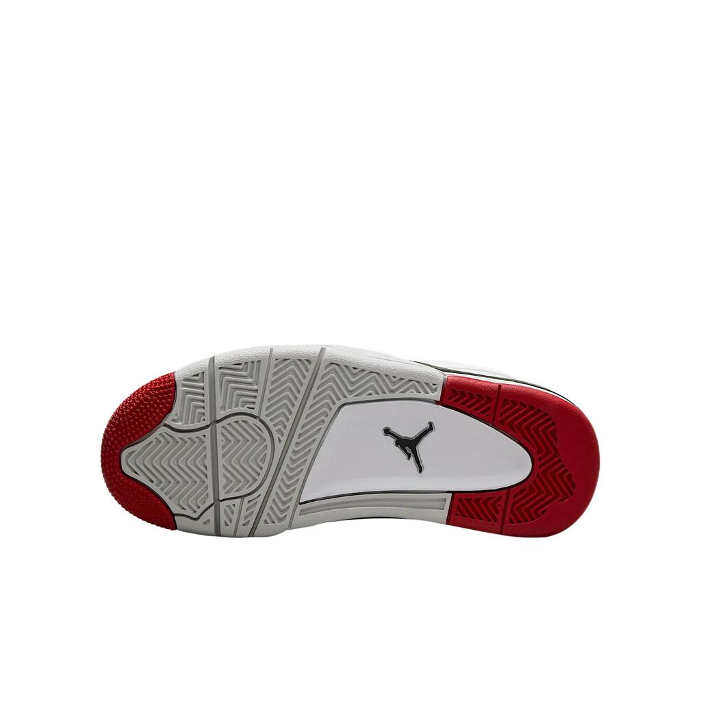 Air Jordan 4 RM GS White Fire Red Kids Sneakers Black Neutral-Grey Varsity-Red FQ7938-102