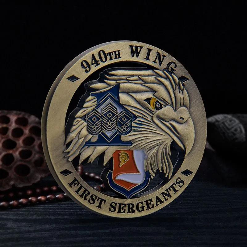 Three-dimensional Relief Hollow  Coin  Commemorative Coin Ancient  Hollow Coin Collectible Coin Military Foreign Currency Commemorative Coin