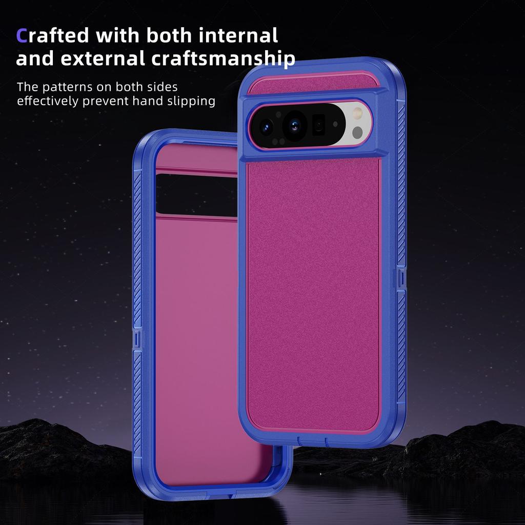 Pixel 9 Pro Dreifach geschützte Handyhülle Drei in Eins Vollständig umwickelte Kante, Fallschutz, Staubdichtes Loch Dreifach geschützte Handyhülle