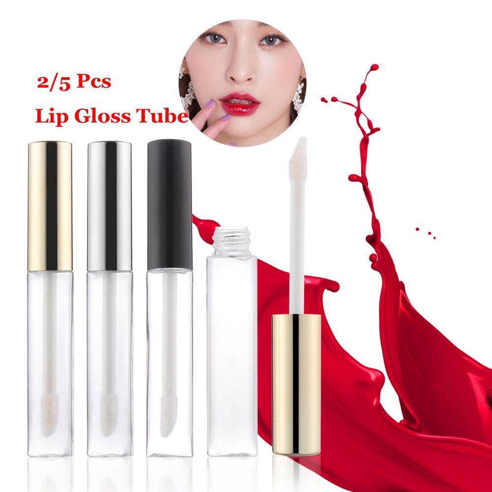 

DIY Cosmetic Mini Size Container Liquid Lipstick Vial Refillable Bottle Lip Gloss Tube With Brush