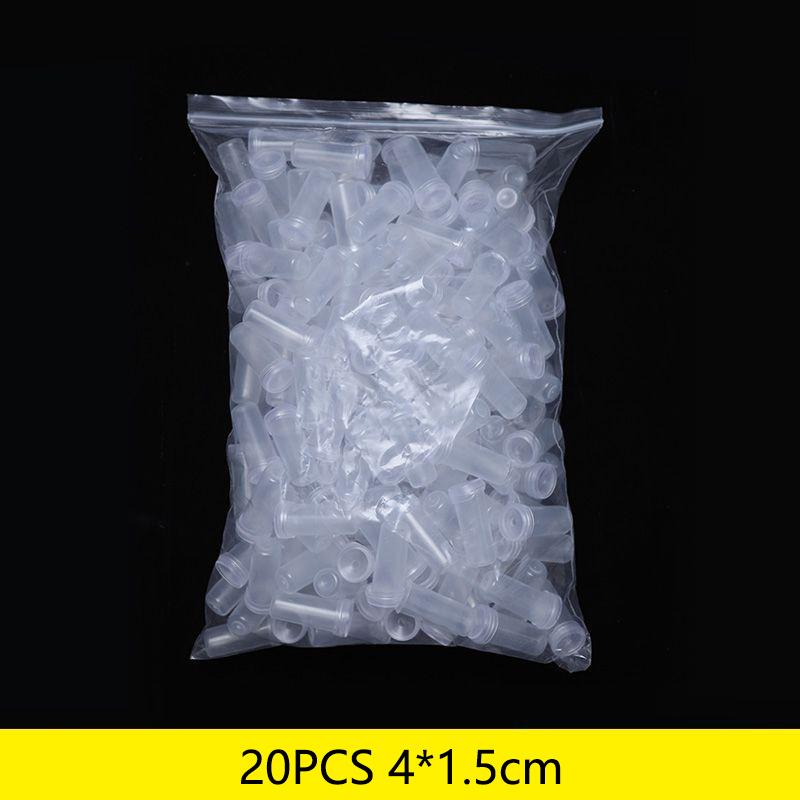 

20Pcs Plastic Flower Water Tubes With Silicone Caps, Reusable Transparent Floral Vials For Flower And Plant Preservation A1