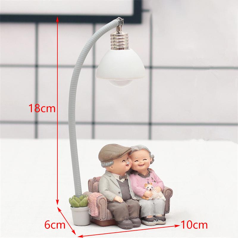 

Фигурки бабушки и дедушки, фигурки пожилой пары, поделка, ночник, миниатюрное милое украшение, статуэтка любви, прикроватный декор, аксессуары 1041-12 Cuddle Cat