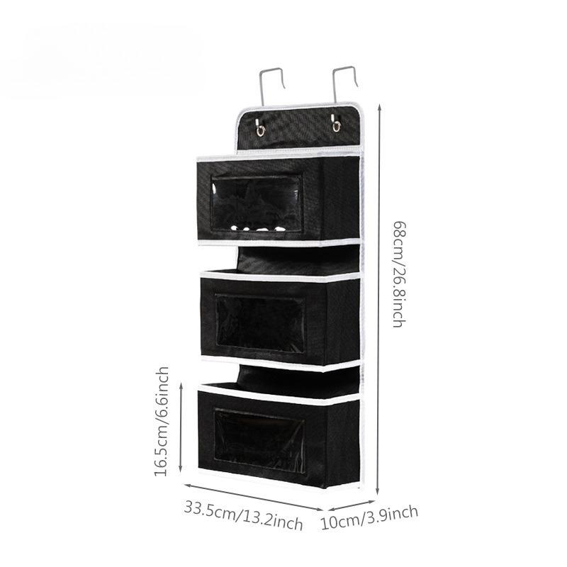 5-Shelf Hanging Storage Organizer - Behind Door, Anti-Tilt, 5 Large Capacity Pockets, Suitable for Bedroom, Bathroom