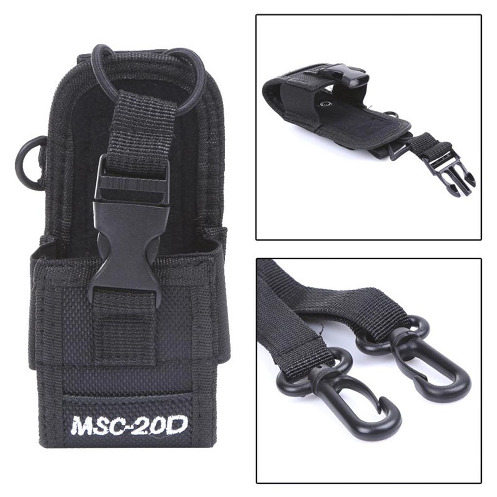 Walkie Talkie Nylon Belt Bag for UV-5R BF-888S Two Way Radio Holder Holster with Adjustable Detachable Shoulder Strap