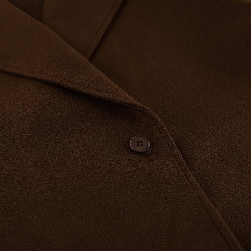 High-end Women's Autumn/Winter Woolen Coat with Versatile Waist Tie and Suit Collar