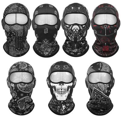 Ice Silk Full Face Cap Breathable Motorcycle Cycling Mask Fashion Cool Balaclava  Motorcycle Riding