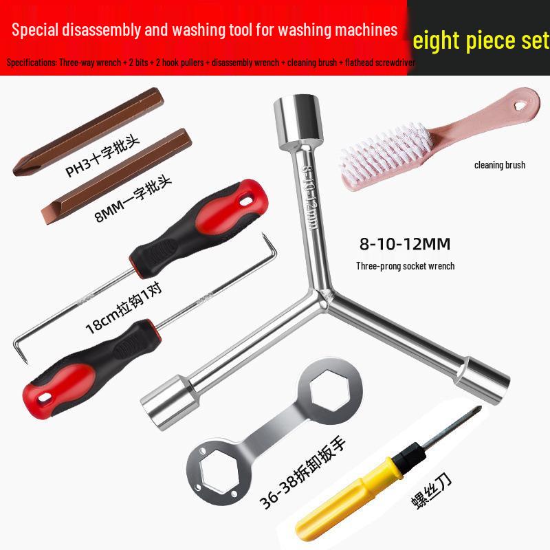 

Three-Pronged Multi-Function Screwdriver & Hex Wrench for Washing Machine Disassembly