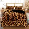 Black And White Zebra And Leopard Animal Fur 3d Printing Quilt Cover Bedding Set Quilt Cover Pillowcase Three-Piece Set