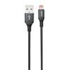 USB-A - iPhone Lightning Cable Braided 3A 30W 1.2m - Black