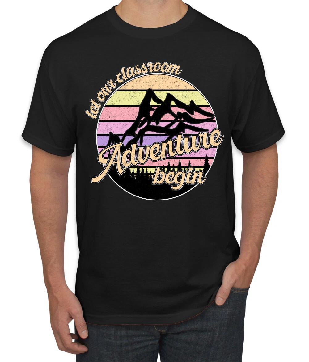 Let Our Classroom Adventure Begin Light Colors Men T- Shirt 4XL