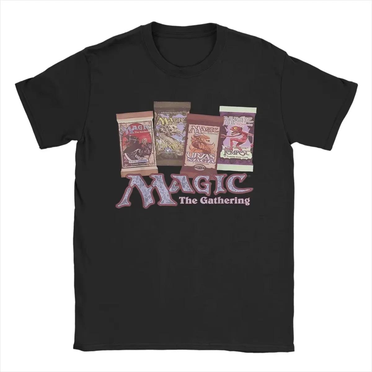 

Хипстерская футболка для сбора игр MTG для мужчин с круглым вырезом, чистые футболки, футболка с коротким рукавом, одежда плюс #Цвет(6) XXXXXL чёрный