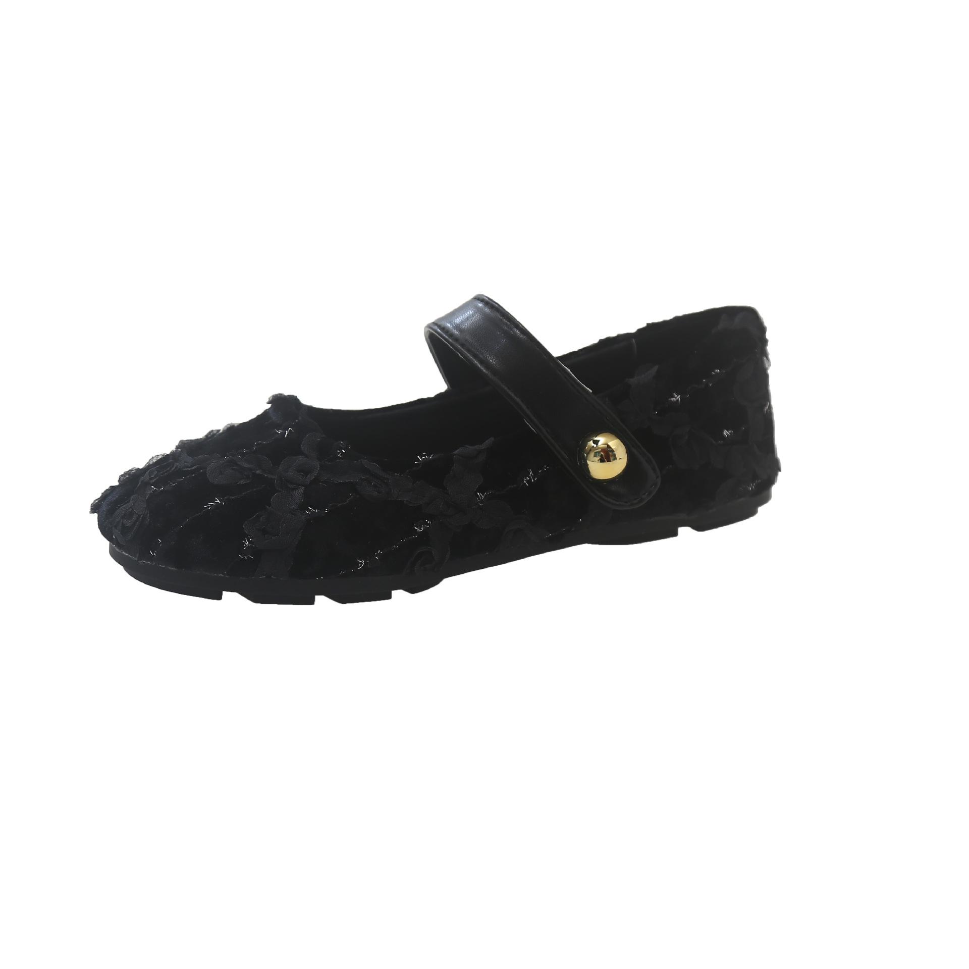 

Retro new Chinese gentle word with ballet shoes women s 2025 spring new with skirt large size single shoes 43 чорний