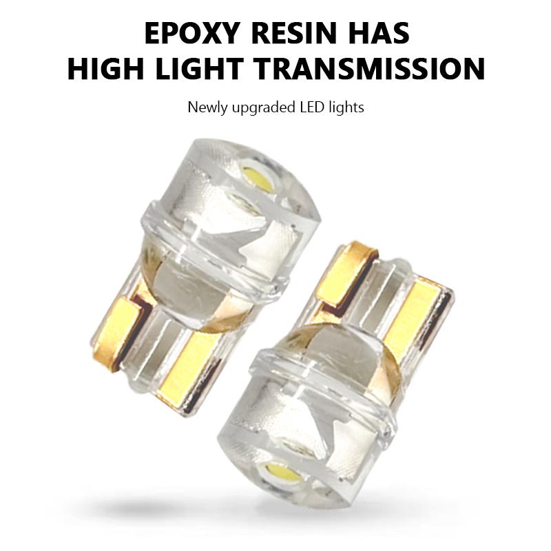 SEAMETAL 10pcs Car LED T10 W5W Signal Light 12V Auto Interior Dome License Plate Reading Wedge Side Lamps