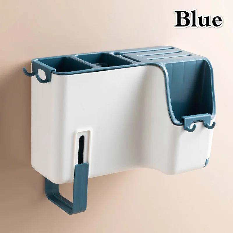 Kitchen Tool Rack Multifunctional Wall-mounted Drain Chopstick Holder Household Creative Decor Storage Rack Accessories Supplies