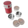 Insulated Food Jar 2L 3 Tier Microwave Safe 304 Stainless Steel Vacuum Lunch Box with Shoulder Strap for School