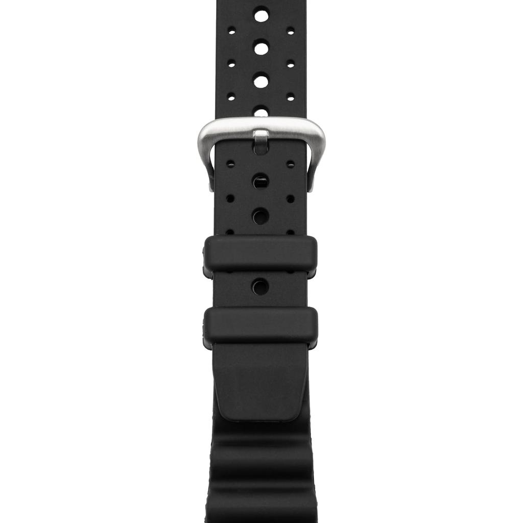 CREPHA Watch Strap 20mm Urethane Resin Strap Easy to Attach Tool Included Black Diver Type (Klepha) KU-17