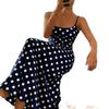 European and American Women's Clothing Spring and Summer New Product Temperament Elegant Wind Polka Dot Printing Slim Dress