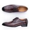 Fashion Luxury Mens Leather Shoes Fashions Genuine Leather Elegant Dress Derby Formal Shoe Casual Business Party Leather Shoes Coffee