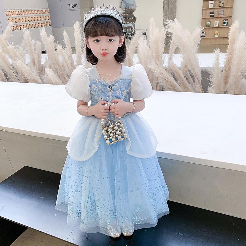 2025 New Girls' Frozen Elsa Tutu Ballet Skirt Princess Style