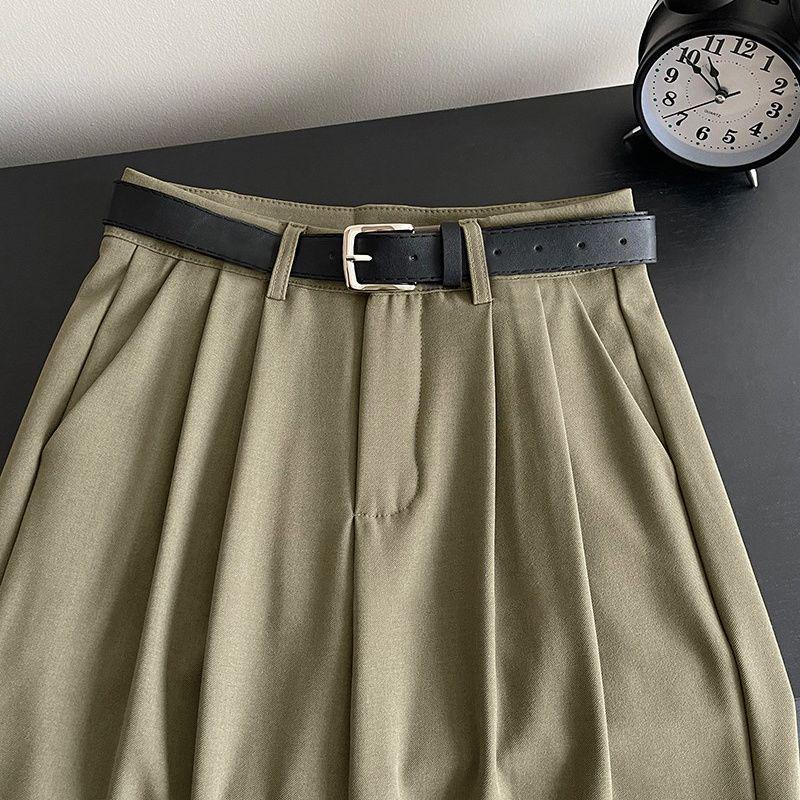 

Spring/Summer 2026 Women s High-Waisted Draped Floor-Length Petite Suit Pants - Loose, Casual, Wide-Leg Design M for 96-105 lbs