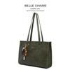 Women's Olive Green Retro Tote Bag - High-end Shoulder Bag for Autumn/Winter 2025
