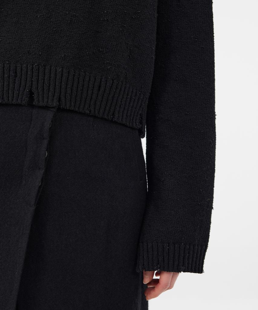 YOUTH Damaged Cropped Knit - Black
