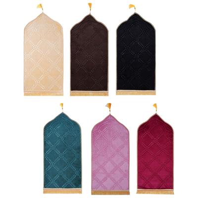 Tapete de Oração Elegante Espesso Tradicional Turco Ramadan Eid Presente Tapete de Oração Muçulmano para Casa Escritório Sala de Estar Interior Aprendizagem